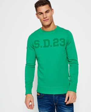 Superdry Solo Sport Crew Neck Férfi Pulóver Zöld | BFSOT4721